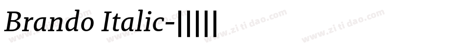 Brando Italic字体转换